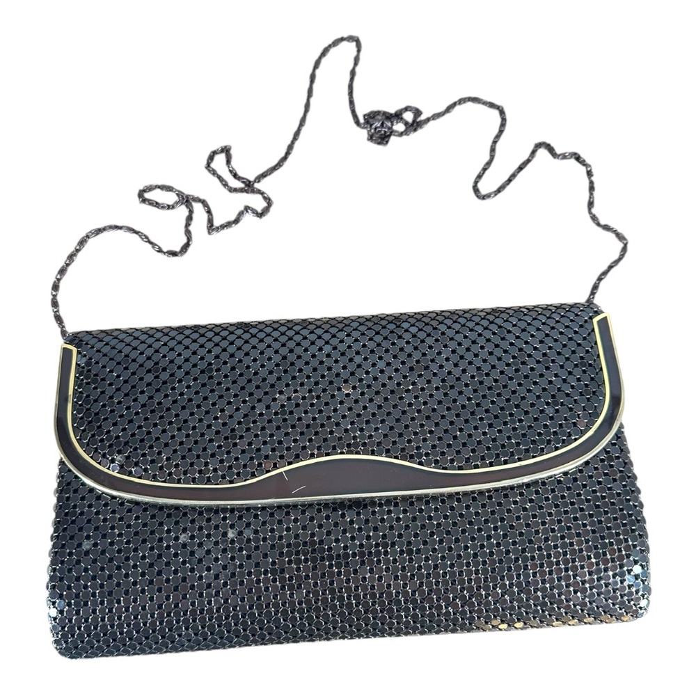 Marlo Women’s Chocolate Brown Mesh Shoulder Bag Evening 1990s Vintage Gatsby